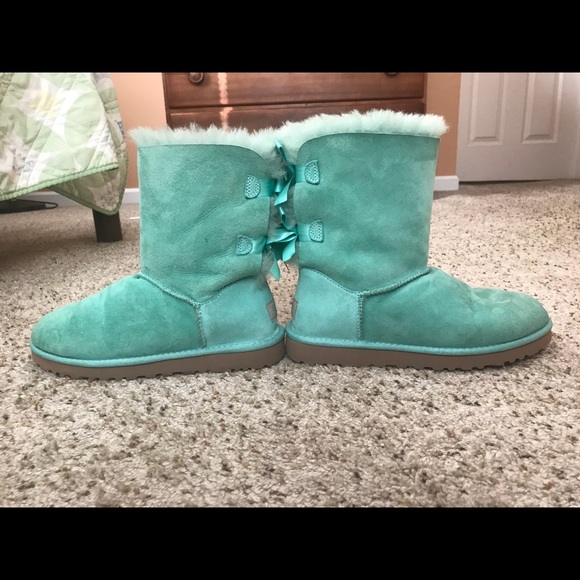 Aqua Bailey Bow Uggs - Picture 6 of 8